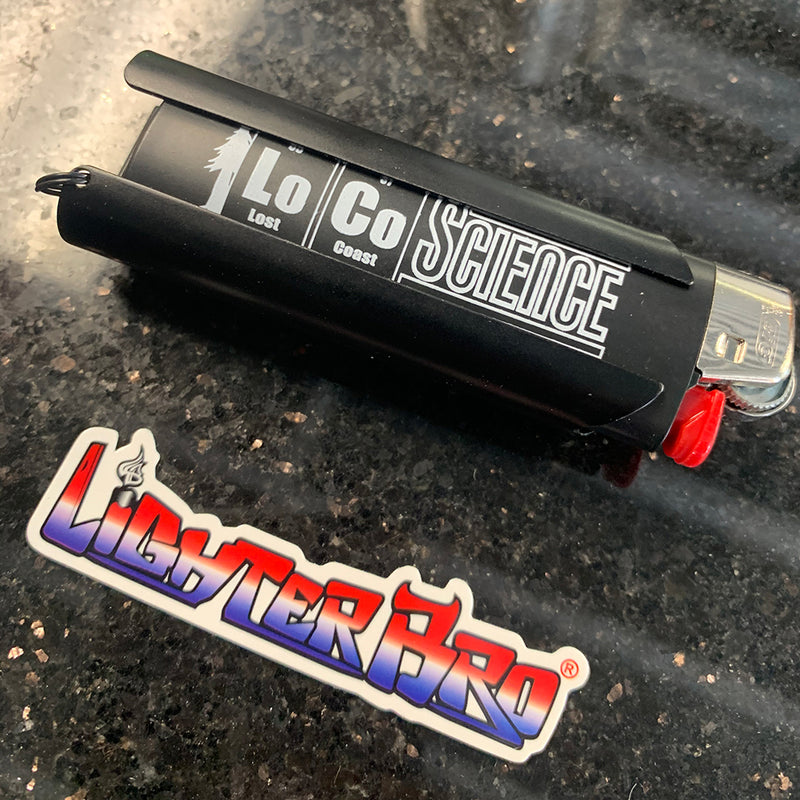 LoCo Science Lighter Bro with sticker alternate view