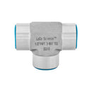 1/2 FNPT x 1/2 FNPT x 1/2 FNPT Tee With Thread Protector Caps