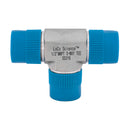 1/2 MNPT x 1/2 MNPT x 1/2 MNPT Tee With Thread Protector Caps