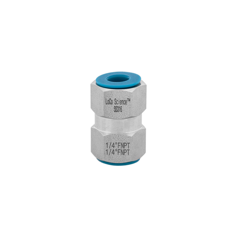 1/4 FNPT x 1/4 FNPT Straight Hose Adapter With Thread Protector Caps