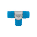 1/4 MNPT x 1/4 MNPT x 1/4 MNPT Tee With Thread Protector Caps