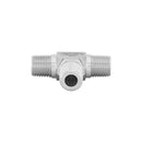 1/4 MNPT x 1/4 MNPT x 1/4 MNPT Tee Thread View