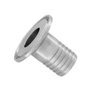 Side view of a Tri Clamp Rubber Hose Barb Adapter 1.5" x 1"