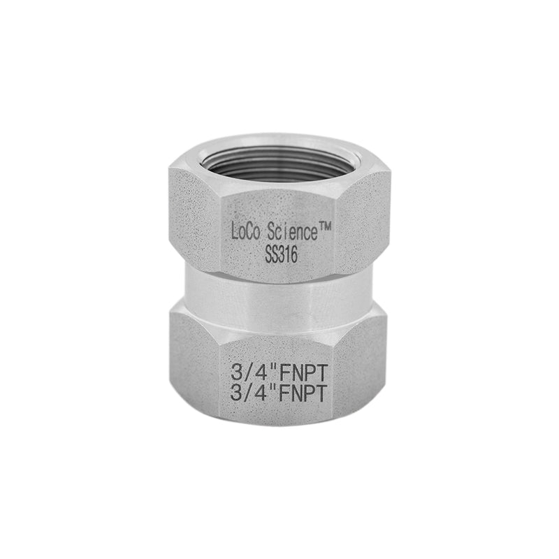 3/4 FNPT x 3/4 FNPT Straight Hose Adapter Side View