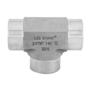 3/4 FNPT x 3/4 FNPT x 3/4 FNPT Tee Front View