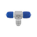 3/8 MJIC x 3/8 MJIC x 3/8 MJIC Tee With Thread Protector Caps