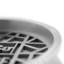 Sintered Disc Filter Plate 3" x 1 µm support side with CNCd LoCo Science logo alternate view 2