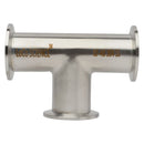 3-Way Tee KF-40 Flange Vacuum Fitting Stainless Steel Alternate Side View