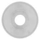 Bottom view of a Tri Clamp Flat Reducer 4" x 1.5"