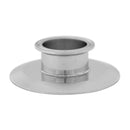 Side view of a Tri Clamp Flat Reducer 4" x 2"