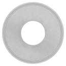 Bottom view of a Tri Clamp Flat Reducer 4" x 2"