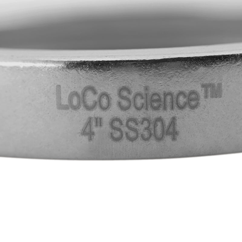 High Pressure Tri Clamp 4" Etched Loco Science Logo