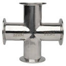 4-Way Cross KF-50 Flange Vacuum Fitting  Stainless Steel