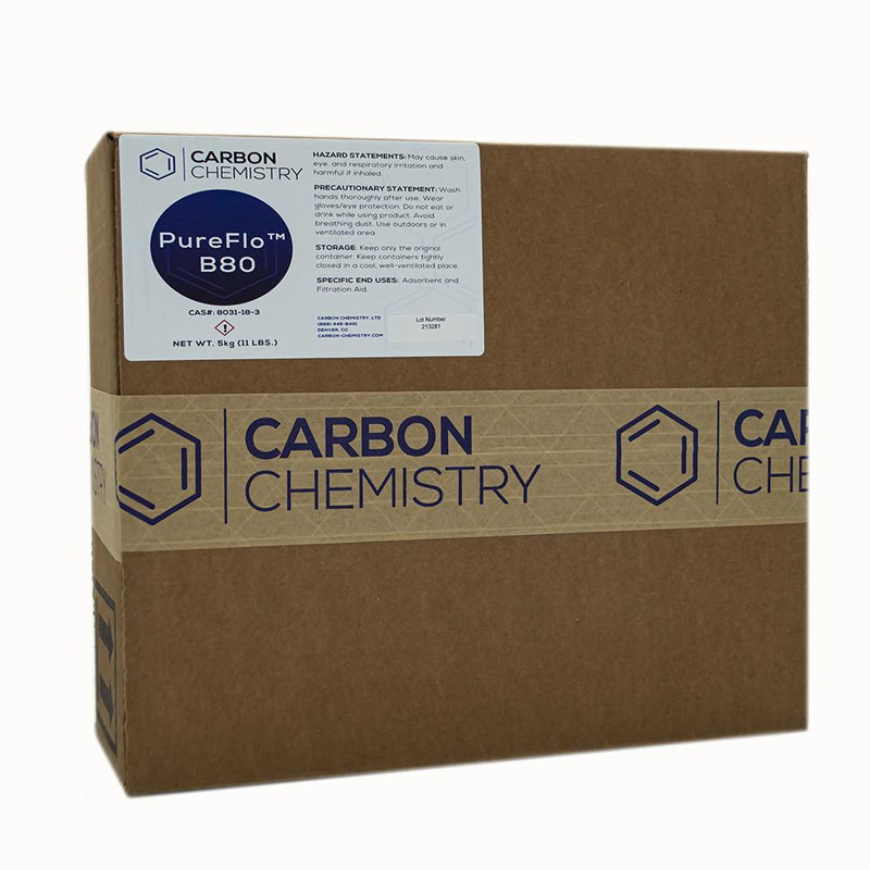 5KG variant of B-80 Bentonite Bleaching Clay by Carbon Chemistry. Pureflo B-80 Bentonite Bleaching Clay is an adsorbent media sold by LoCo Science.