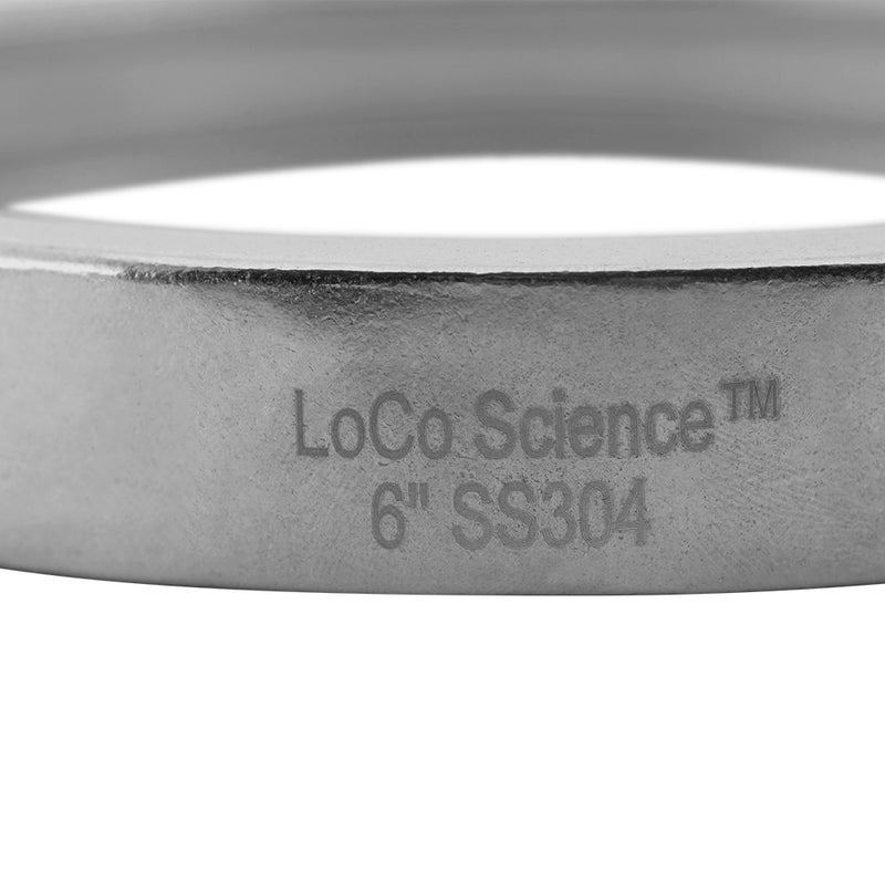 High Pressure Tri Clamp 6" Etched Loco Science Logo