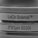 Sintered Disc Filter Plate 8" x 1µm with Etched LoCo Science logo