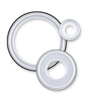 4" PTFE Envelope Tri-Clamp Gasket w/ Viton Ring Variation View