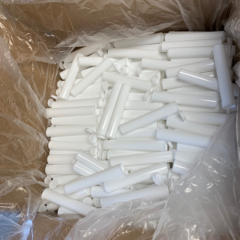 Child Proof Cartridge Tubes White and Shown in 1000 Piece Pack