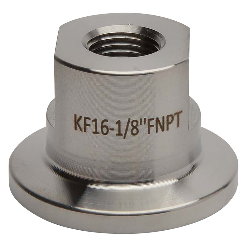 KF-16 Flange to 1/8" NPT Female Vacuum Fitting Side View