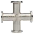 4-Way Cross KF-16 Flange Vacuum Fitting Stainless Steel Alternate View