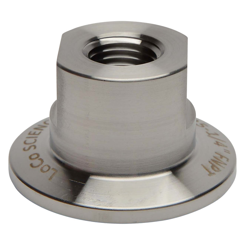 KF-25 Flange to 1/4" NPT Female Vacuum Fitting Side View