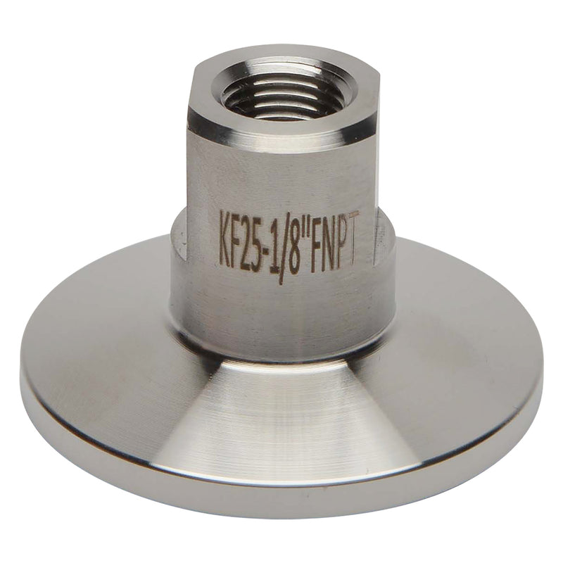 KF-25 Flange to 1/8" NPT Female Vacuum Fitting Adapter Side View