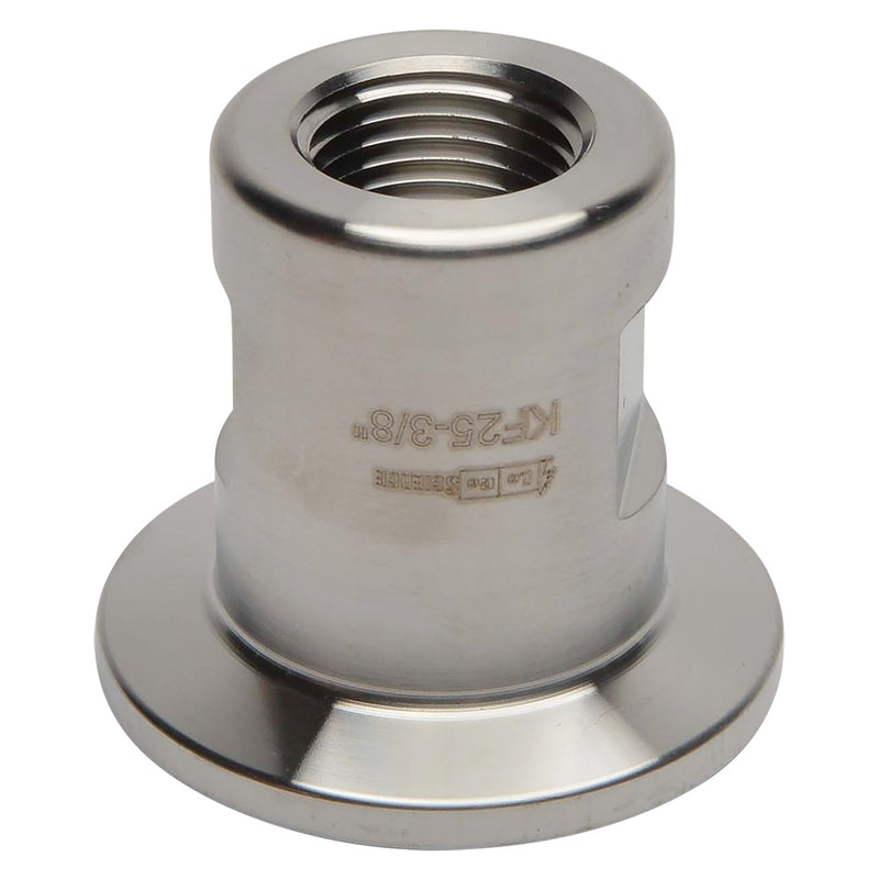 KF-25 Flange to 3/8" NPT Female Vacuum Fitting Side View