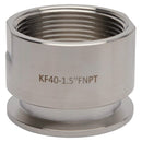 KF-40 to 1.5" NPT Female Vacuum Fitting Side View