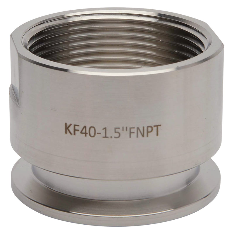 KF-40 to 1.5" NPT Female Vacuum Fitting Side View