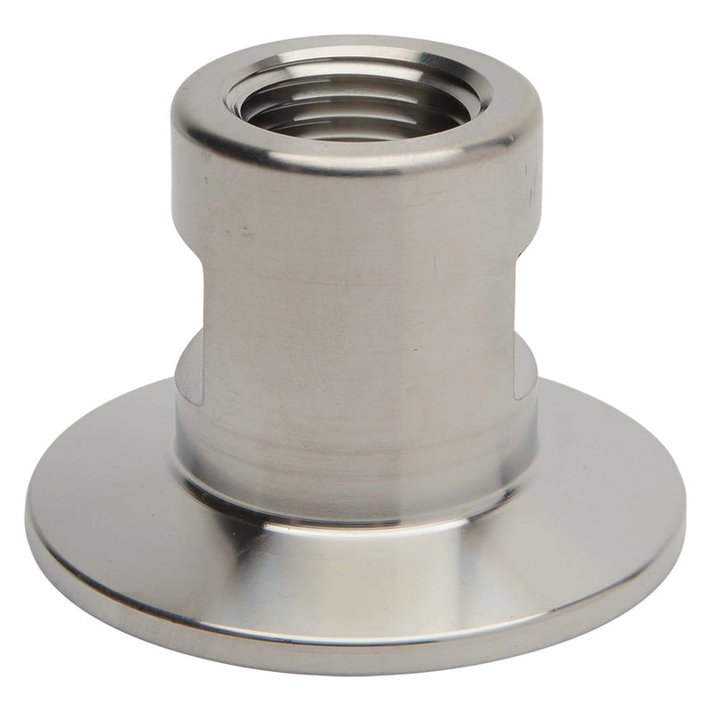 KF-40 Flange to 1/2" NPT Female Vacuum Fitting Adapter Side View