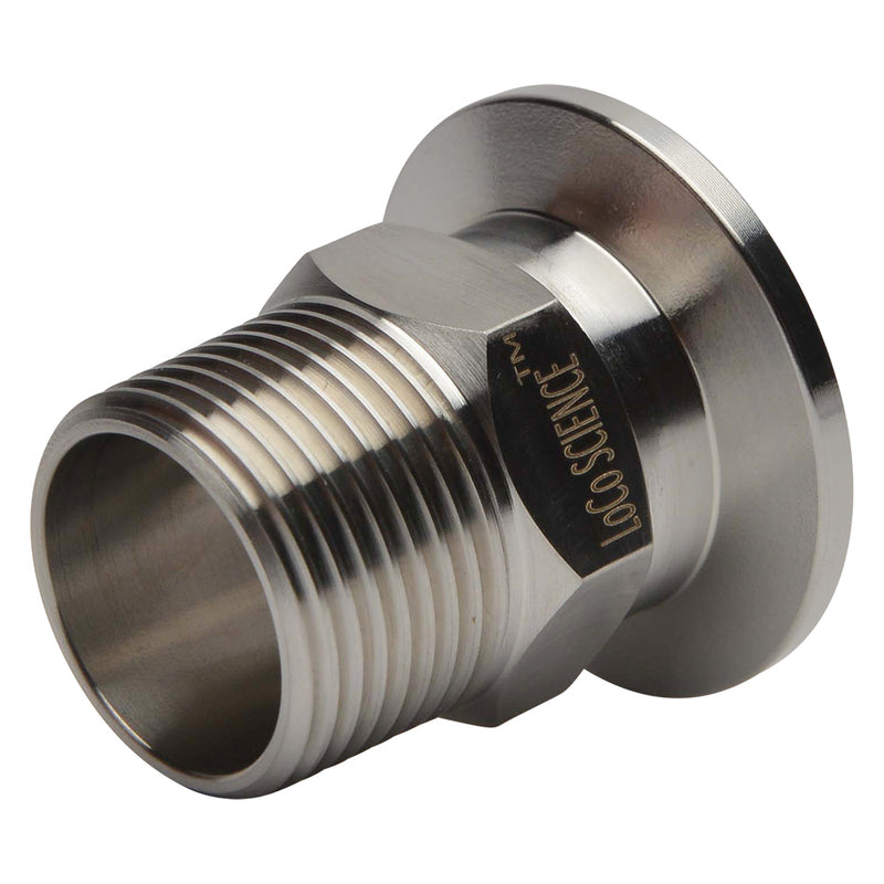 KF-25 Flange to 3/4" NPT Male Vacuum Fitting Stainless Steel