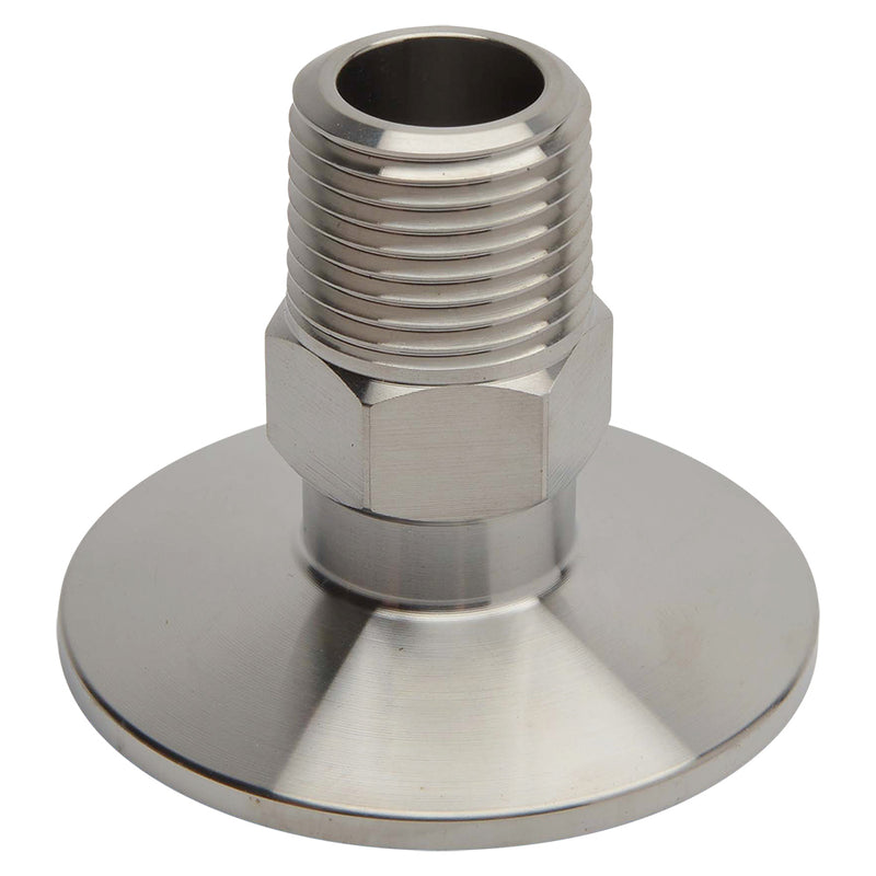 KF-40 Flange to 1/2" NPT Male Vacuum Fitting Adapter SIde View