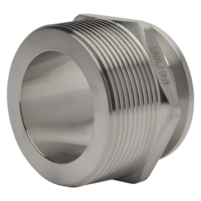 KF-40 Flange to 2" NPT Male Vacuum Fitting Adapter