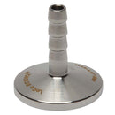 KF-16 Flange Vacuum Fitting to 1/4" Hose Barb Adapter Side View