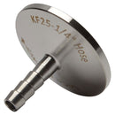 KF-25 Flange to 1/4" Hose Barb Adapter