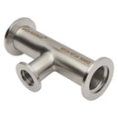 KF-25 to KF-16 Vacuum Reduced Tee Stainless Side View