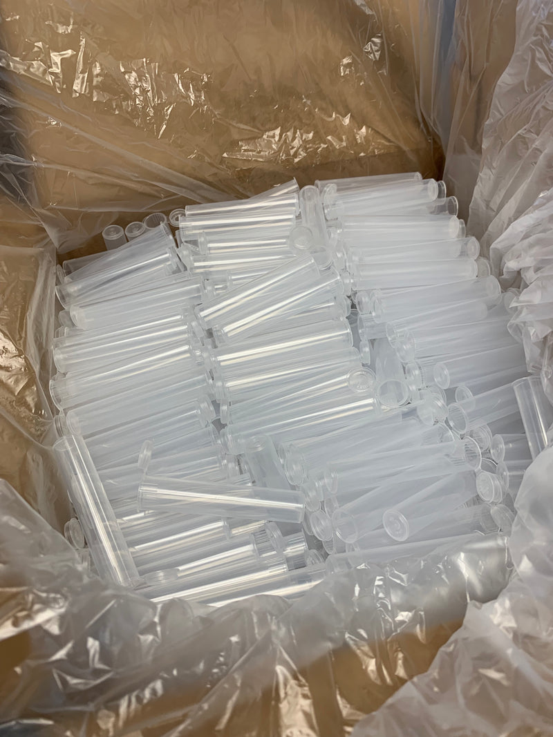 Child Proof Cartridge Tubes Clear and Shown in 1000 Piece Pack